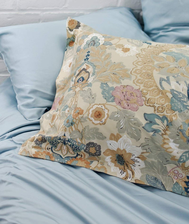 Eikei Home Damask Medallion Luxury Duvet Quilt Cover Boho Paisley Print Bedding Set 400 Thread Count Egyptian Cotton Sateen Vibrant Bohemian Pattern (Majorca, Queen) - Image 4